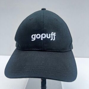Gopuff Logo Baseball Cap Black Adjustable Hat Embroidered Corporate Promo Swag